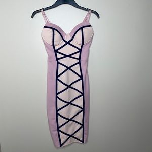 Pink multi color dress